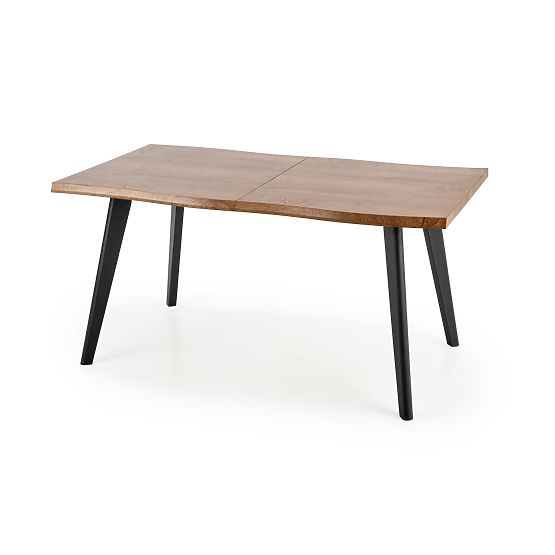 Raztegljiva miza DICKSON 120-180/80 cm, plošča - naravna, noge - črne (2p=1ks)