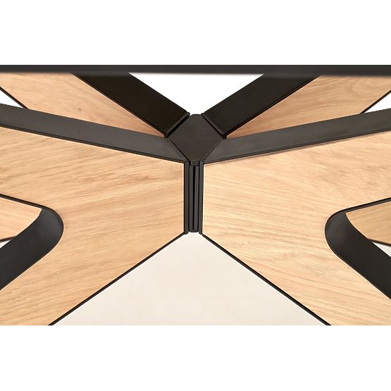 Raztegljiva miza JAMES, naravna / črna (2p=1ks)