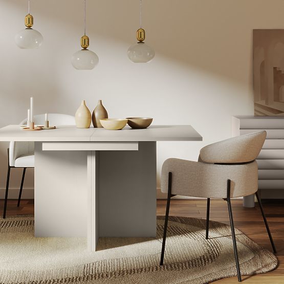 Raztegljiva miza Jose 140-200 cm, pravokotna, kašmir