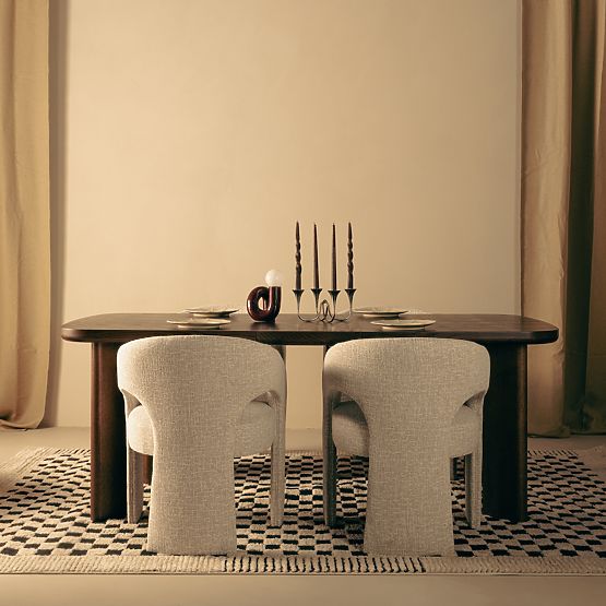 Raztegljiva miza Marbella 160-200 cm, pravokotna, temni hrast