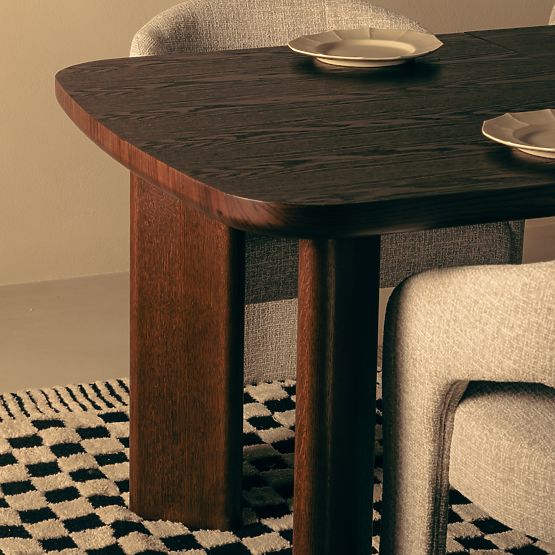 Raztegljiva miza Marbella 160-200 cm, pravokotna, temni hrast