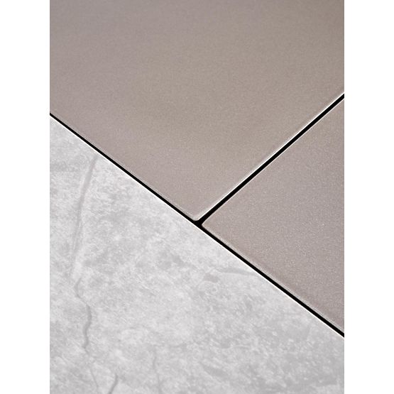 Raztegljiva miza VALENTINO svetlo siva/zlata