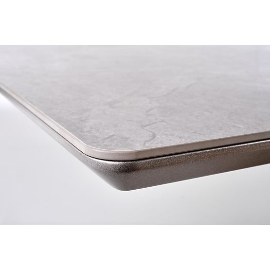 Raztegljiva miza VALENTINO svetlo siva/zlata