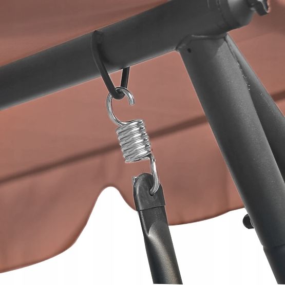 Raztegljiva vrtna gugalnica 2v1 s blazinami rjava