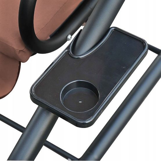 Raztegljiva vrtna gugalnica 2v1 s blazinami rjava