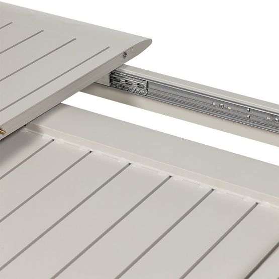 Raztegljiva vrtna miza Canelli 205-286 cm, aluminijasta, pravokotna, svetlo bež