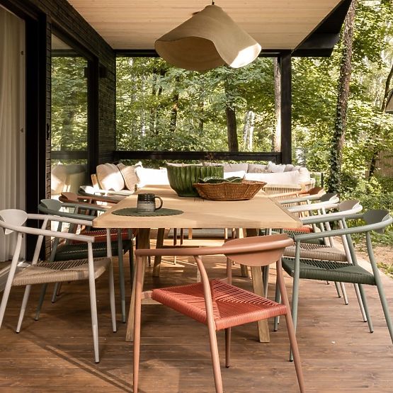 Raztegljiva vrtna miza Castello, 200-295 cm, videz tika, akacijev les FSC