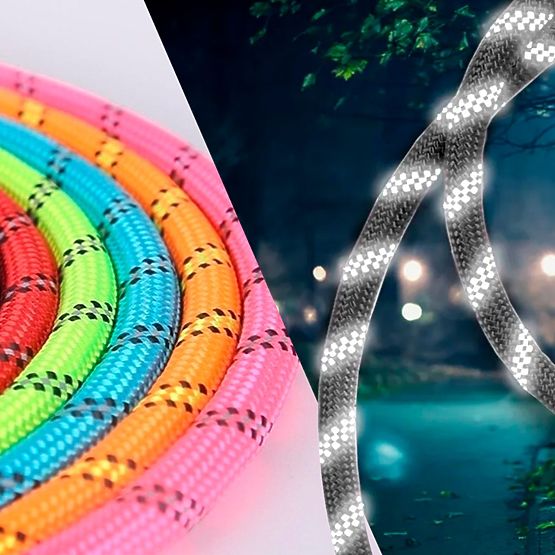 Refleksni povodec in ovratnica za psa PJ-036 Roza