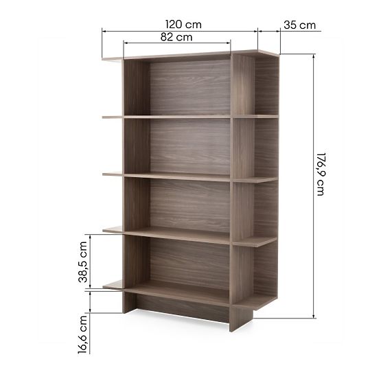 Regal Kanso, biserni hrast