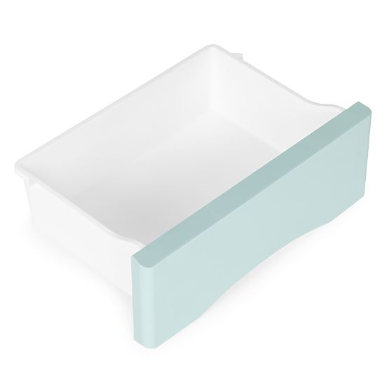 Regal s 5 izvlečnimi predali, noge s kolesci, barvni predali ModernHome