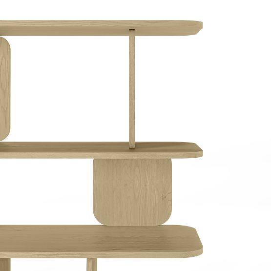 Regal Tulumo 200 cm, zaobljen, Hrast Cremona Torro