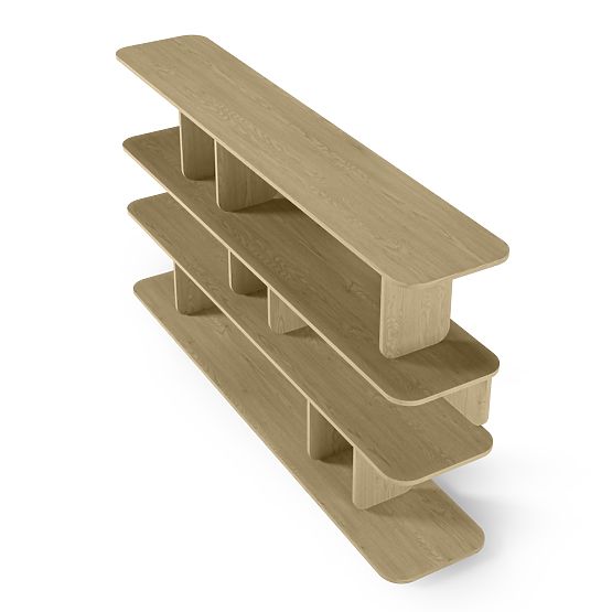 Regal Tulumo 200 cm, zaobljen, Hrast Cremona Torro