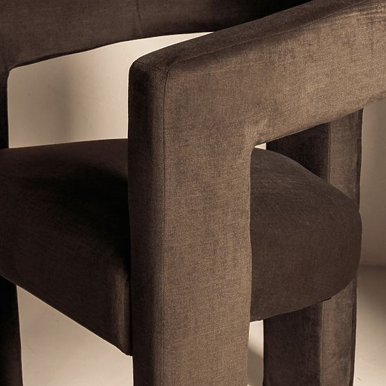 Relaksacijski stol Lory čokoladni, velur