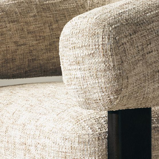 Relaksacijski stol Maribel bež-siva/oreh, zaobljena oblika