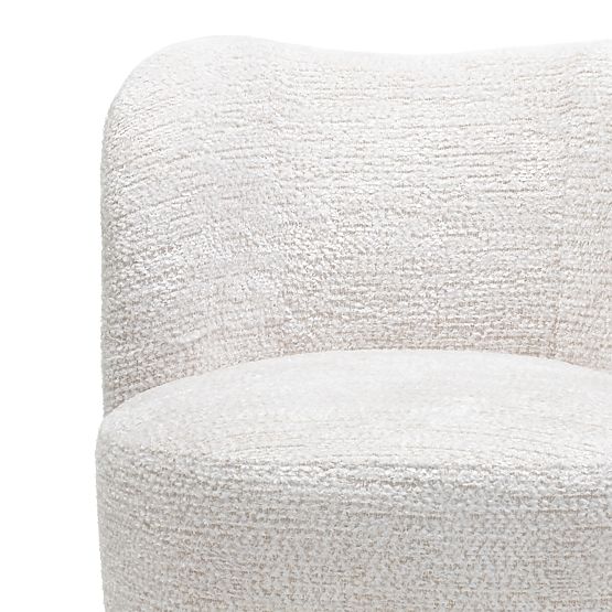 Relaksacijski stol Monroe bež/naravna, zaobljene oblike, noge kroglice