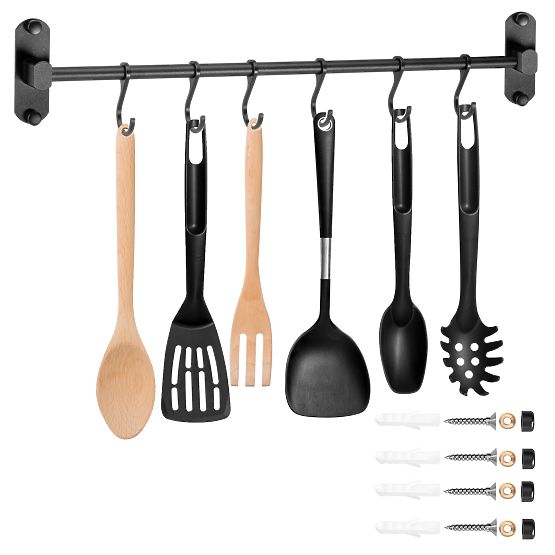 Reling za kuhinjo in kopalnico SIVAS črna