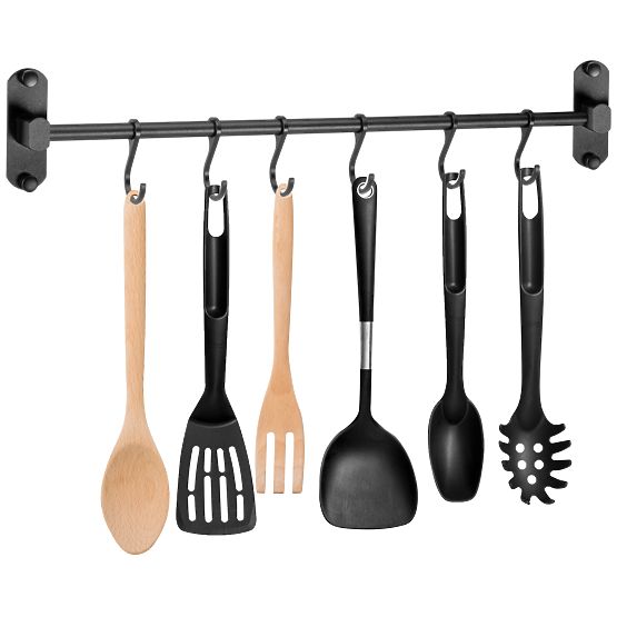 Reling za kuhinjo in kopalnico SIVAS črna