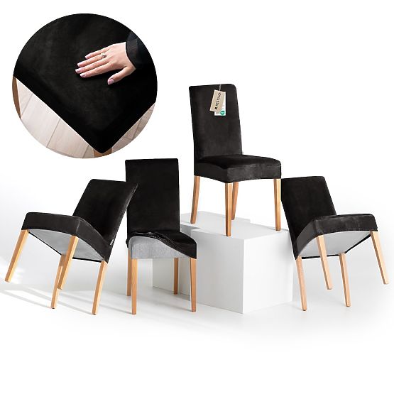 RESTILO prevleka za kavč SENTO barva črna gladek klasičen stil