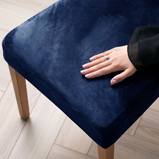 RESTILO prevleka za kavč SENTO barva indigo gladek klasični stil