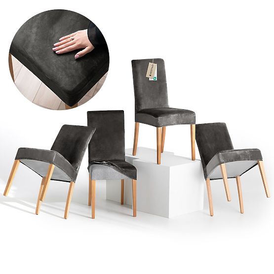 RESTILO prevleka za kavč SENTO barva jeklena gladek klasičen stil