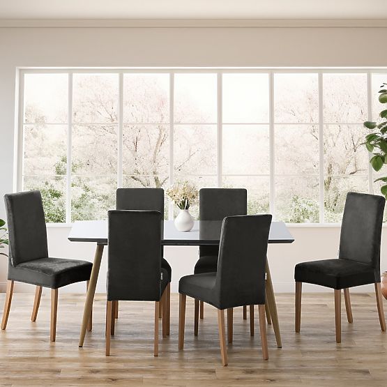 RESTILO prevleka za kavč SENTO barva jeklena gladek klasičen stil