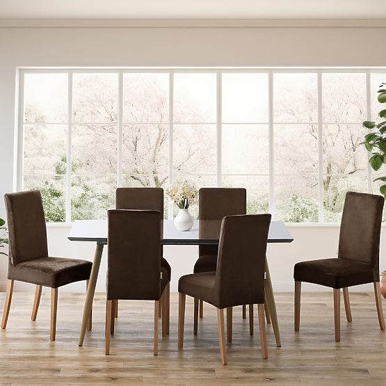 RESTILO prevleka za kavč SENTO barva rjava gladek klasičen stil