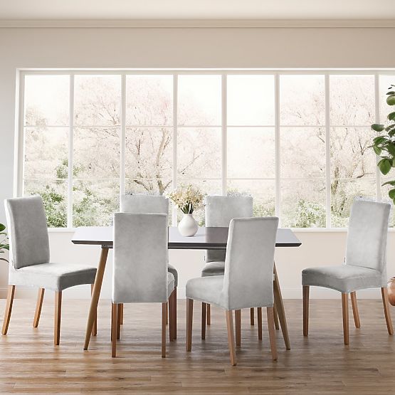 RESTILO prevleka za kavč SENTO barva siva gladka klasični stil