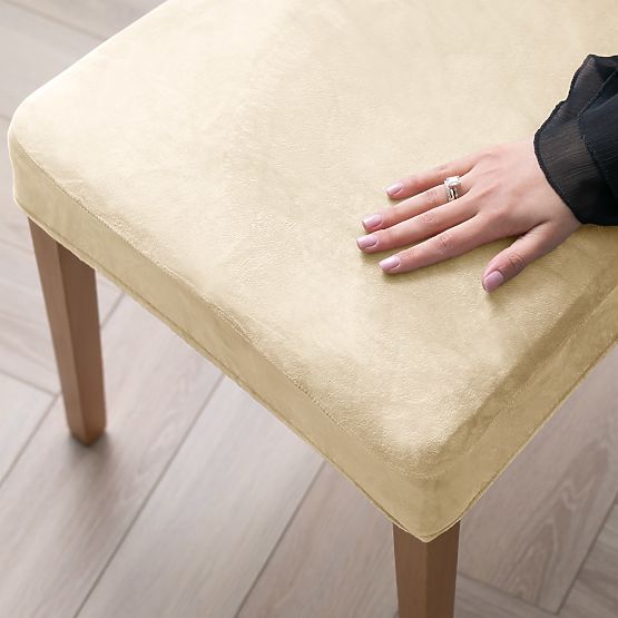 RESTILO prevleka za kavč SENTO barva svetlo bež gladek klasičen stil