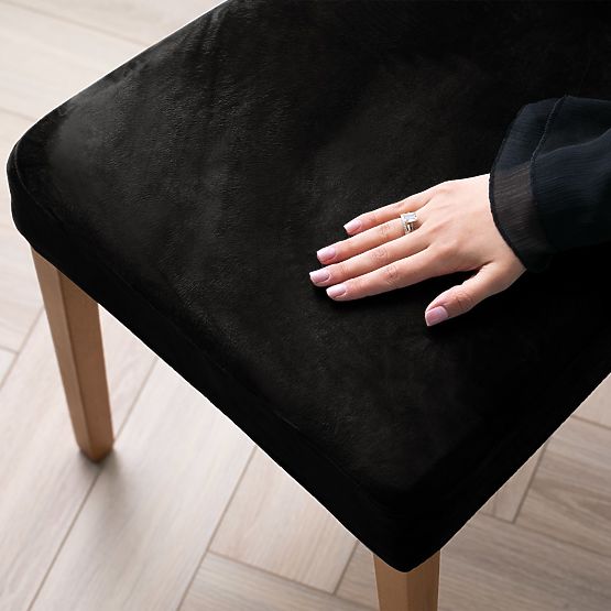 RESTILO prevleka za kavč SENTO črna gladka klasični slog