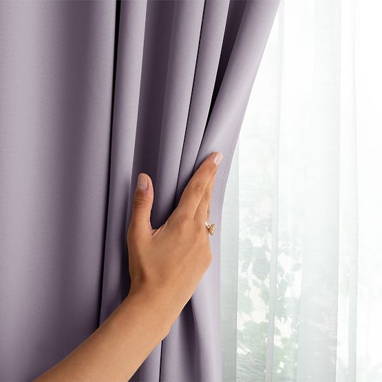 RESTILO zaves BLACKOUT barva pudrasto roza, zatezna zanka, klasičen stil, srebrne obročki