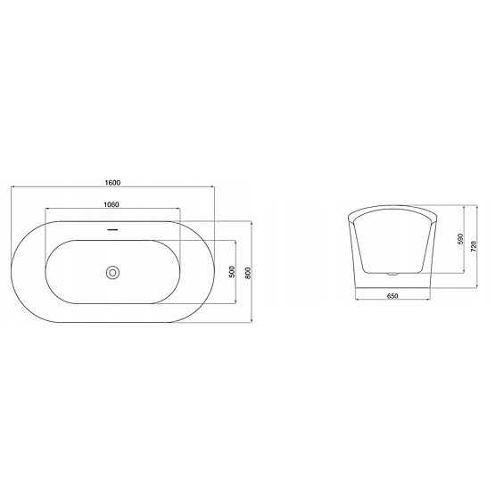 Samostoječa kad Rea Ferrano 160