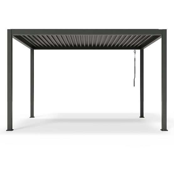Samostoječa vrtna pergola Antilla iz aluminija, 4x3 m, bioklimatska, premične lamele, antracit