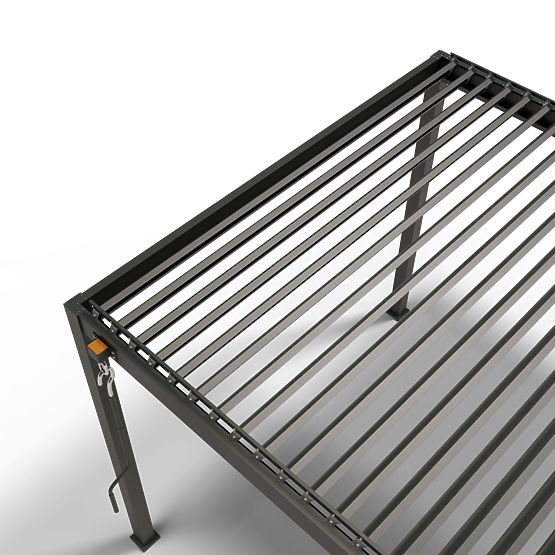 Samostoječa vrtna pergola Antilla iz aluminija, 4x3 m, bioklimatska, premične lamele, antracit