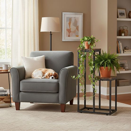 Samostoječe stojalo za rože z dvema policama loft ModernHome