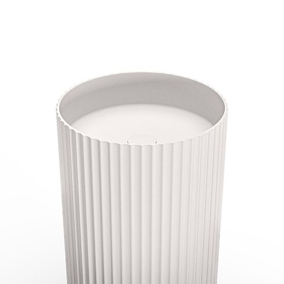 Samostoječi umivalnik Ciriola, kompozitni, 45x90 cm, bel, rebrast