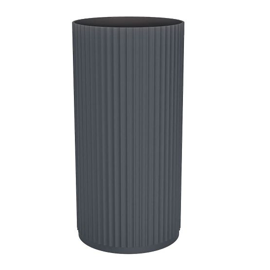 Samostoječi umivalnik Ciriola, kompozitni, 45x90 cm, temno siv, z rebrastim vzorcem