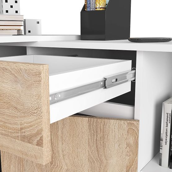 SESTAVA CLP B-17 KOMODA + PISALNA MIZA PK BELA / SONOMA