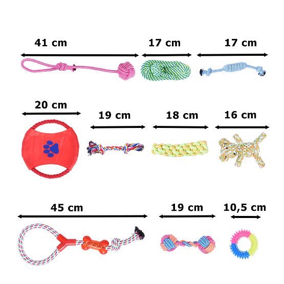 Set 10 igrač za pse DYLAN vlečne igrače