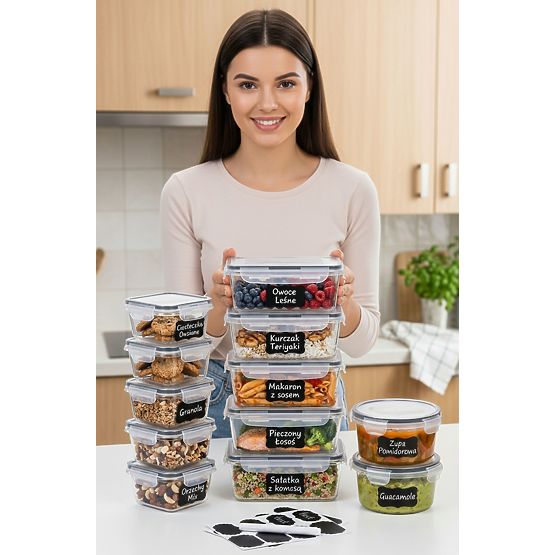 Set 12 plastičnih posod RIMINI