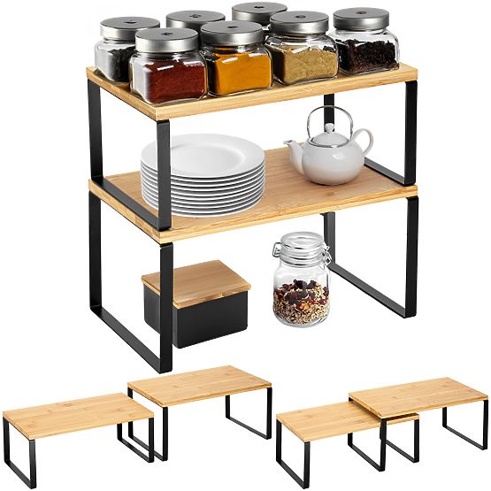 Set 2 bambusovih polic GINGER