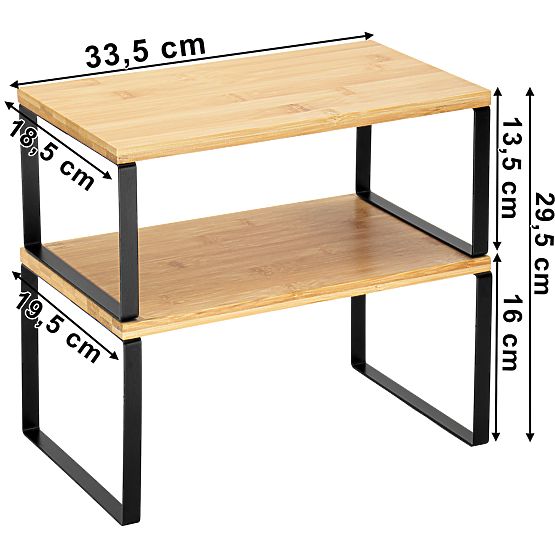 Set 2 bambusovih polic GINGER