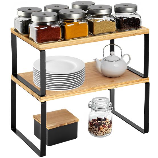 Set 2 bambusovih polic GINGER