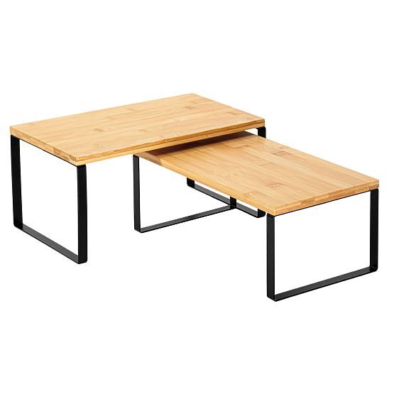 Set 2 bambusovih polic GINGER