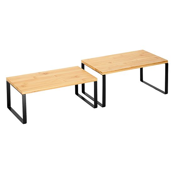 Set 2 bambusovih polic GINGER