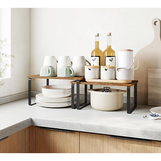 Set 2 bambusovih polic GINGER RUSTIC