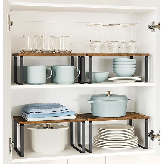 Set 2 bambusovih polic GINGER RUSTIC