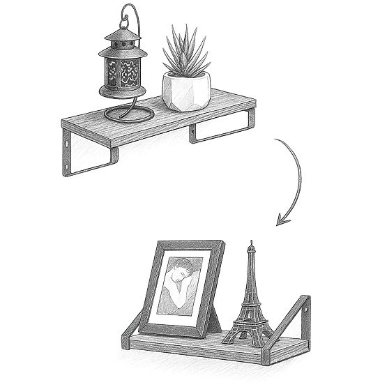 Set 3 loftnih polic SIRIN craft