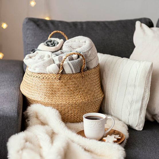 Set 3 naravnih košev BOHO