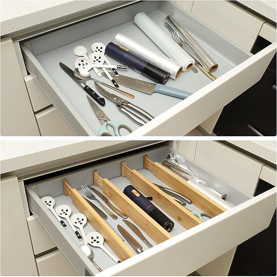 Set 4 bambusovih pregrad za predal RITA