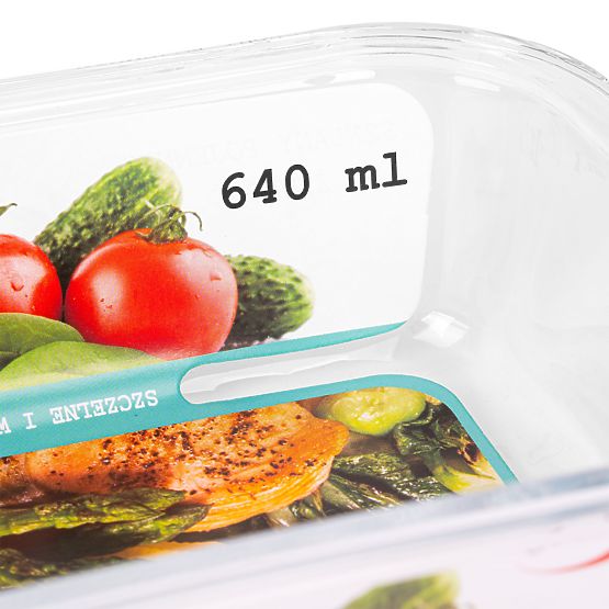 Set 6 steklenih posod za živila AMALFI